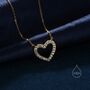 Open Heart Cz Necklace In Sterling Silver, thumbnail 5 of 11