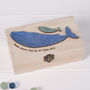 New Baby Boy Whale Christening Keepsake Box, thumbnail 2 of 4