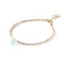 Sea Glass Chalcedony Gold And Silk Bracelet, thumbnail 3 of 4