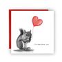 I'm Nuts About You Squirrel Greeting Card, thumbnail 1 of 4