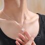 Sterling Silver Heart Baroque Pearl Pendant Necklace, thumbnail 4 of 12