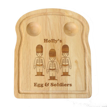 Personalised Soldiers Dippy Egg And Toast Board, 4 of 4