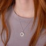 Harry Potter Sterling Silver Platform Nine Three/Four Necklace With Crystals, thumbnail 1 of 7