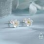 Sterling Silver Forget Me Not Flower Stud Earrings, thumbnail 1 of 11