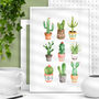 Cactus Watercolour Print Illustrated Set In Green, thumbnail 1 of 5