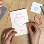 Stitch Your Own Personalised Couples Heart Card, thumbnail 3 of 7