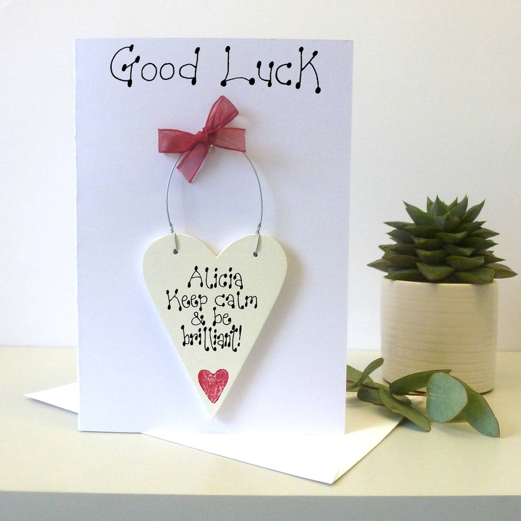 Personalised Good Luck Card By Country Heart | notonthehighstreet.com