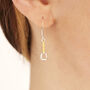 Stirrup Earrings 18ct Gold On Sterling Silver, thumbnail 2 of 2