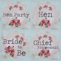 Floral Doily Hen Party Sticker Sheet, thumbnail 5 of 5
