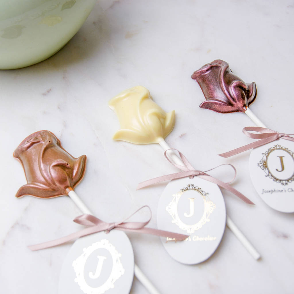 Chocolate Rose Lollipop By Josephine's Chocolate