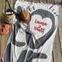 Cotton Towel And Throw, 2nd Anniversary Gift Personalised, thumbnail 3 of 10