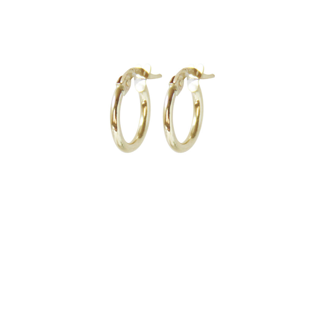 Everyday 14ct Gold Hoop Earrings By XISSJEWELLERY