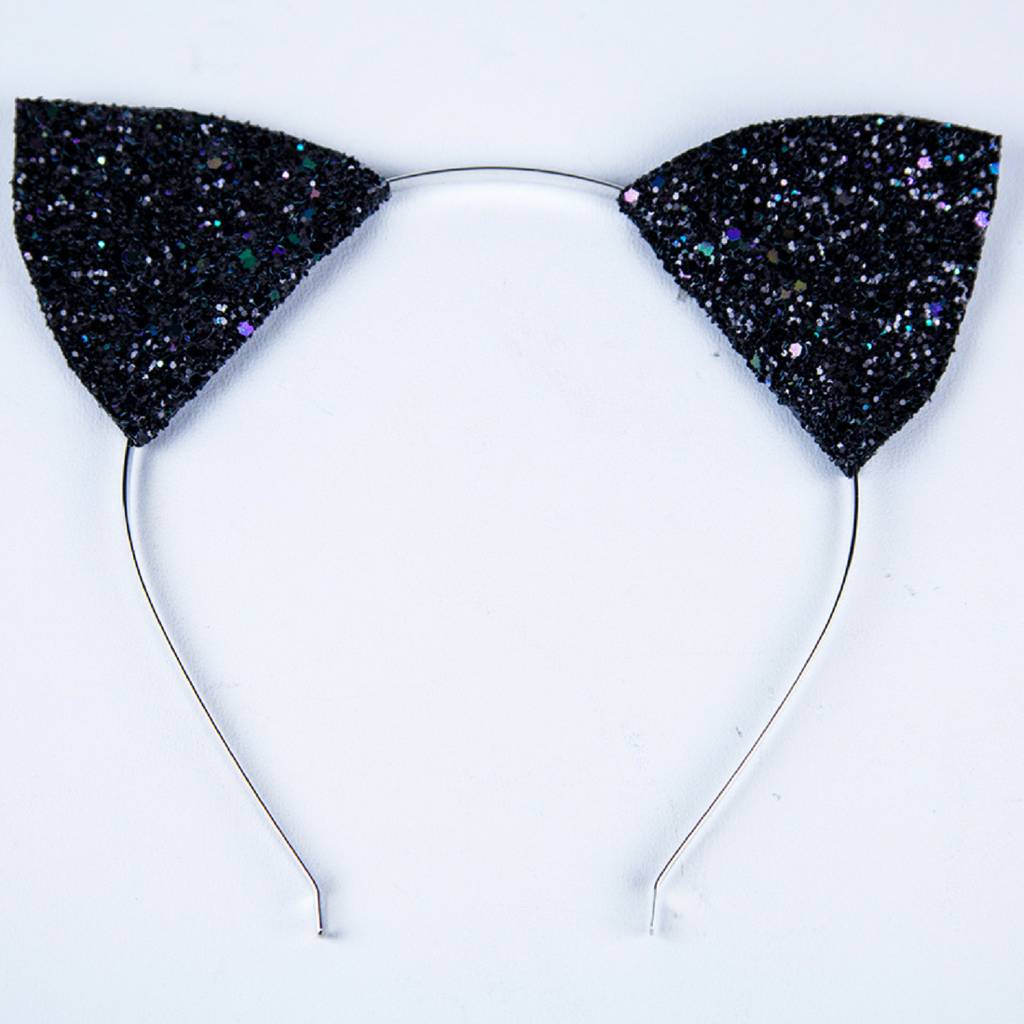 Glitter Cat Ear Headband By Ggs Pin Up Couture 0182