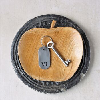 Iron 6th Anniversary Dog Tag Key Ring, 5 of 11