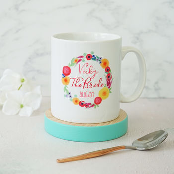 Personalised Summer Wedding Bridesmaid Mug, 2 of 4