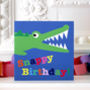 'Snappy Birthday' Crocodile Illustrated Birthday Card, thumbnail 1 of 3