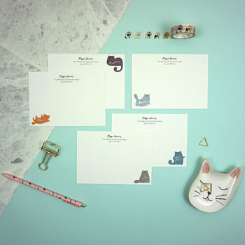 Personalised Cat Attack!!! Correspondence Cards, 3 of 11