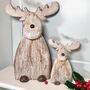 Christmas Wooden Reindeer With Scarf, thumbnail 1 of 2