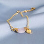 Personalised Rose Quartz Half Moon Bracelet, thumbnail 3 of 5