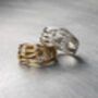 Gold And Diamond Ripple Ring, thumbnail 1 of 4