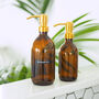 Personalised Amber Glass Bottle With Metal Pump, thumbnail 6 of 10