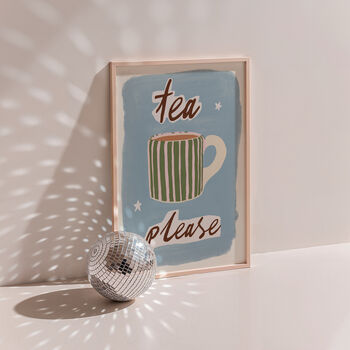 Tea Please Kitchen Illustration Print, 4 of 4