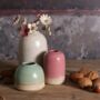 Fuchsia, White And Gold Ceramic Flower Bouquet, thumbnail 3 of 12