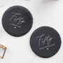Personalised Slate Coaster 50th Birthday Gift For Mum Her, thumbnail 1 of 9