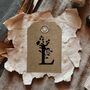 Leaf Illustration Initial Rubber Stamp, thumbnail 1 of 3