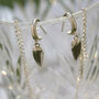 Silver Raptor Tooth Hoops, thumbnail 2 of 5