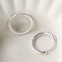 Sterling Silver Flat Huggies, thumbnail 2 of 12