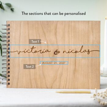 Wedding Guest Book Alternative Engraved, 4 of 12