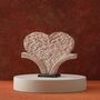 Handcrafted Love Marble Sculpture, Rose Marble Colour, thumbnail 1 of 2