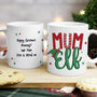 Personalised Mum Elf Mug, thumbnail 1 of 3