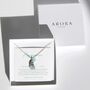 March Birthstone Aquamarine Crystal Necklace, thumbnail 4 of 5