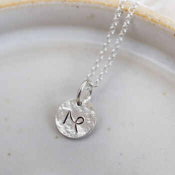 Sterling Silver Dinky Zodiac Star Sign Pendant, 4 of 12