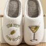 Extra Dirty Martini Embroidered Slippers, thumbnail 4 of 6