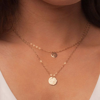 Gold Plated Personalised Layered Necklace Set, 6 of 9