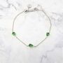 Emerald May Birthstone Minimalist Silver Bracelet, thumbnail 1 of 4