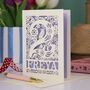 Personalised 2nd Birthday Card Papercut Woodland Design, thumbnail 1 of 8