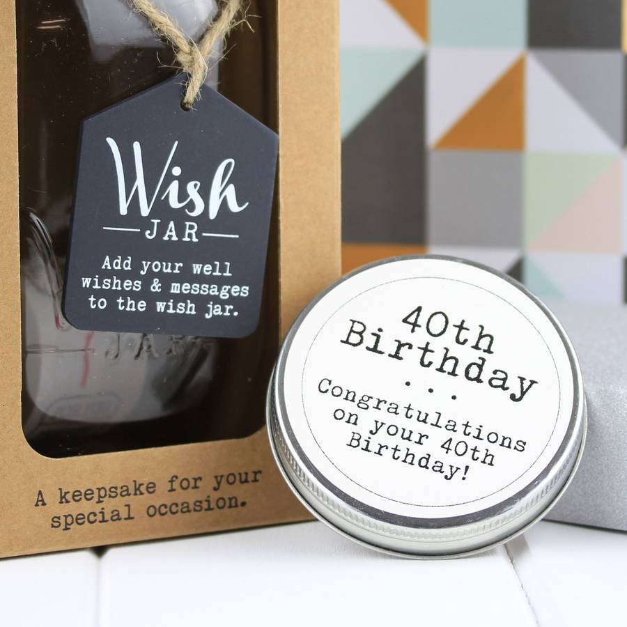 40th and 50th birthday wish jars by nest 40th and 50th birthday wish jars by nest