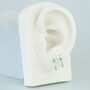 Sterling Silver Pearl Spiral Hoop Earrings, thumbnail 4 of 6