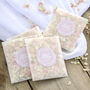 10 Personalised Pink Geometric Wedding Confetti Sachets, thumbnail 1 of 9