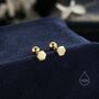 Sterling Silver Tiny Hexagon Barbell Earrings, thumbnail 7 of 12