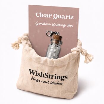 Clear Quartz Gemstone Wishing Jar Clarity Gift, 2 of 3