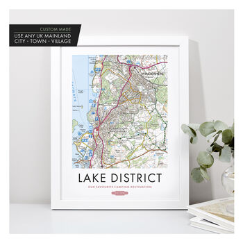 Personalised Favourite UK Place Map Print, 7 of 12