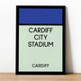 Cardiff City Stadium Monopoly Football Print, thumbnail 1 of 2