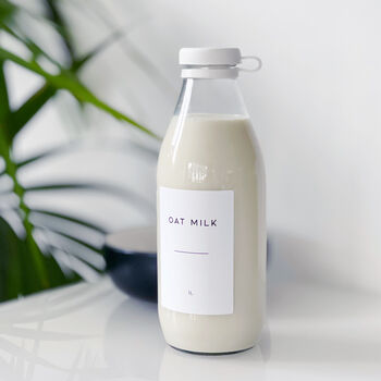 Glass Milk Bottle With Personalised Label, 5 of 7