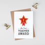 'The Best Teacher Award' Card, thumbnail 1 of 3