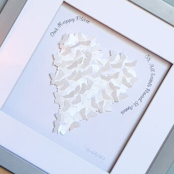 Butterfly Personalised 3D Family Heart Frame, 5 of 11